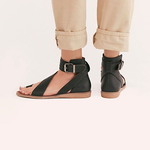 Free People Black Vale Boot Sandal New With Box - Picture 4 of 5